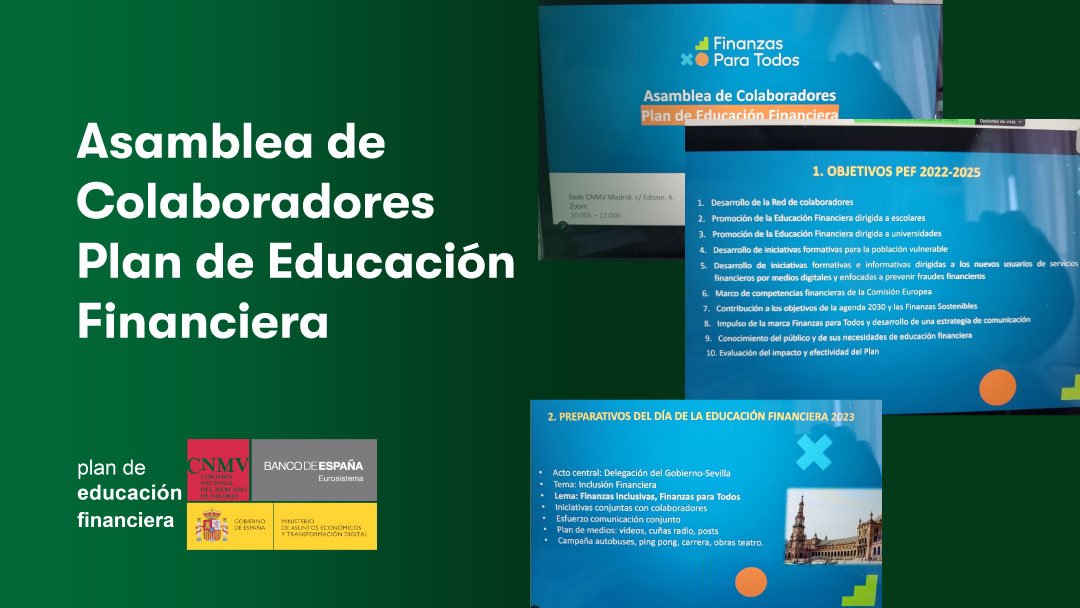 Objetivos de la Asamblea de Colaboradores del Plan de Educación Financiera
