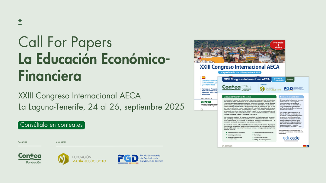 Call For Papers: La Educación Económico-Financiera. XXIII Congreso Internacional AECA